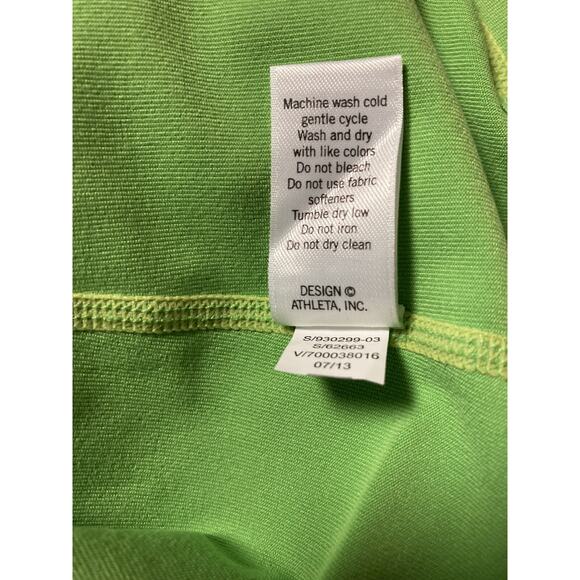 Womens Athleta Racerback Sleeveless Tank Top Green Size Small EUC - Picture 5 of 5